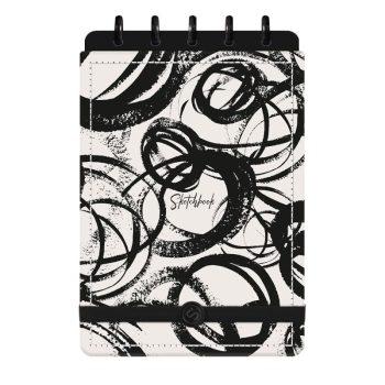 Sketchbook Disco - Iscool - Lírico Abstrato Riscas De Giz P - 14 X 20Cm - 40 Folhas