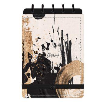 Sketchbook Disco - Iscool - Lírico Abstrato Ritmos De Ouro P - 14 X 20Cm - 40 Folhas