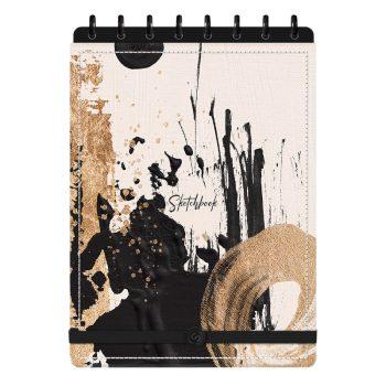 Sketchbook Disco - Iscool - Lírico Abstrato Ritmos De Ouro G - 20 X 27,5Cm - 40 Folhas