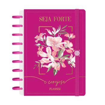 Planner Disco - Iscool - Permanente - Seja Forte E Corajosa Pink - 17 X 23Cm