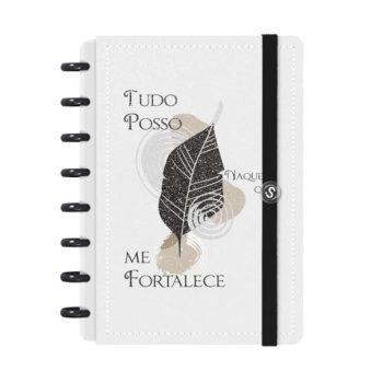 Caderno Disco - Iscool - Tudo Posso Naquele Que Me Fortalece P - 14 X 20Cm - 80 Folhas