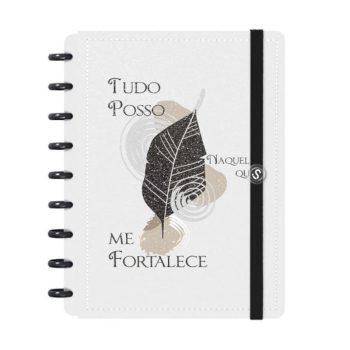 Caderno Disco - Iscool - Tudo Posso Naquele Que Me Fortalece M - 17 X 23Cm - 80 Folhas