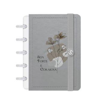 Caderno Disco - Iscool - Seja Forte E Corajosa Prata Mini - 9,5 X 13,5Cm - 80 Folhas