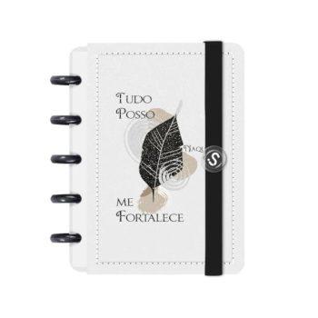 Caderno Disco - Iscool - Tudo Posso Naquele Que Me Fortalece Mini - 9,5 X 13,5Cm - 80 Folhas