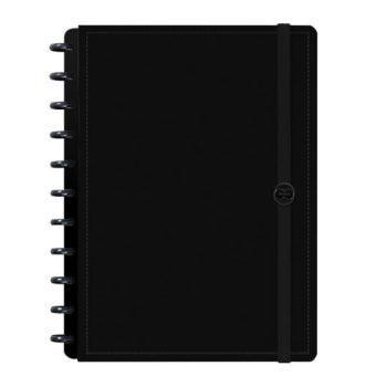 Caderno Disco - Iscool - Solid Colors Preto G - 20 X 27,5Cm - 80 Folhas