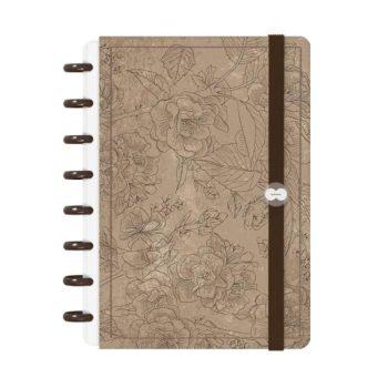 Caderno Disco - Iscool - Softh Breath Line Sand Bege P - 14 X 20Cm - 80 Folhas