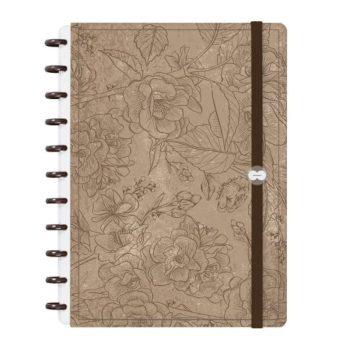 Caderno Disco - Iscool - Softh Breath Line Sand Bege G - 20 X 27,5Cm - 80 Folhas