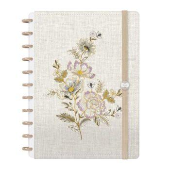 Caderno Disco - Iscool - Entrepontos Rosas G - 20 X 27,5Cm - 80 Folhas