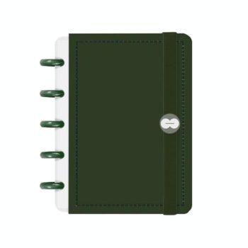 Caderno Disco - Iscool - Solid Colors Verde Militar Mini - 9,5 X 13,5Cm - 80 Folhas