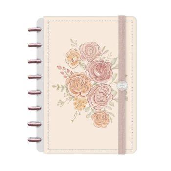 Caderno Disco - Iscool - Essência Floral Rosas P - 14 X 20Cm - 80 Folhas