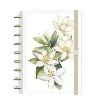 Caderno Disco - Iscool - Essência Floral Lírios M - 17 X 23Cm - 80 Folhas