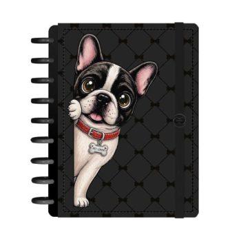 Caderno Disco - Iscool - Pet Lover Buldogue M+ - 17 X 23Cm - 140 Folhas