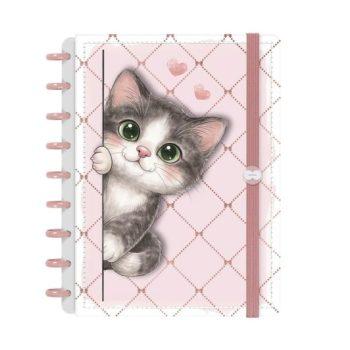 Caderno Disco - Iscool - Pet Lover Patinha De Amor M - 17 X 23Cm - 80 Folhas
