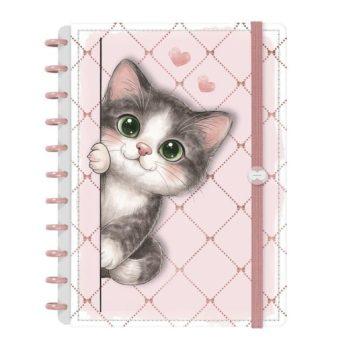 Caderno Disco - Iscool - Pet Lover Patinha De Amor G - 20 X 27,5Cm - 80 Folhas