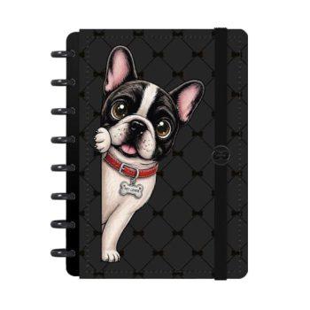 Caderno Disco - Iscool - Pet Lover Buldogue P - 14 X 20Cm - 80 Folhas