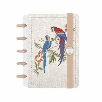 Caderno Disco - Iscool - Entrepontos Araras Mini - 9,5 X 13,5Cm - 80 Folhas