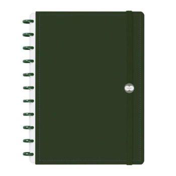 Caderno Disco - Iscool - Solid Colors Verde Militar G - 20 X 27,5Cm - 80 Folhas