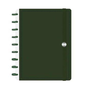 Caderno Disco - Iscool - Solid Colors Verde Militar M - 17 X 23Cm - 80 Folhas