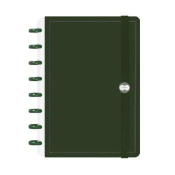 Caderno Disco - Iscool - Solid Colors Verde Militar P - 14 X 20Cm - 80 Folhas
