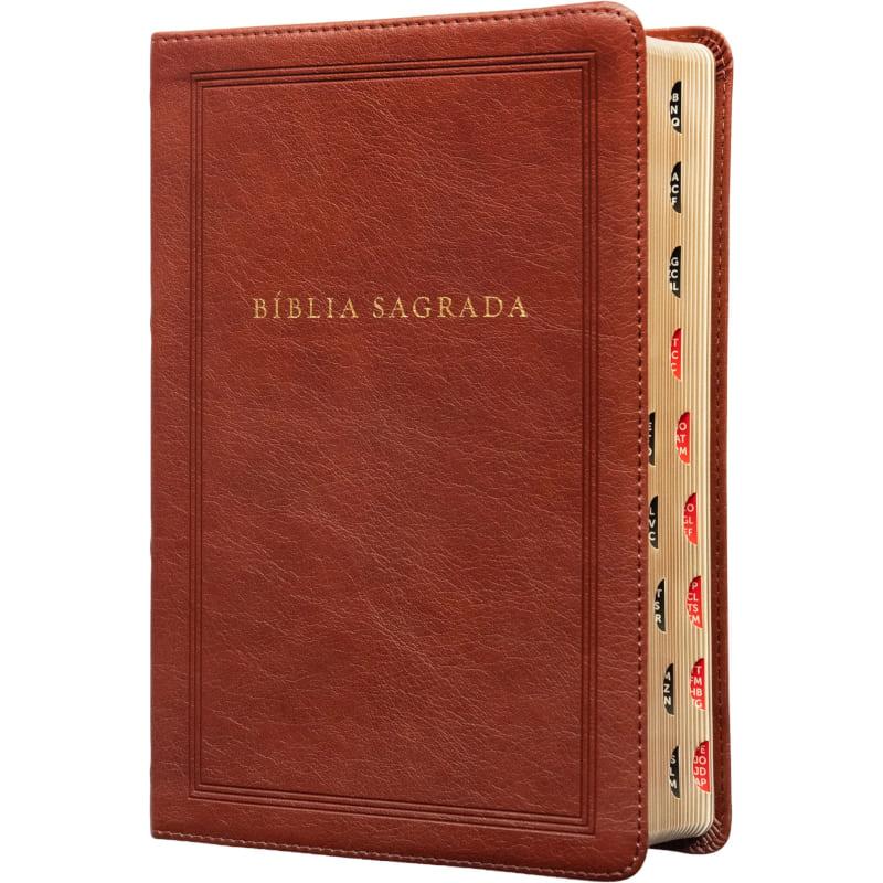 Bíblia Leitura Perfeita - Letra Grande - Kjc - Luxo - Marrom - Com Índice