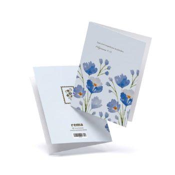 Cartão - Rema - A5 - Floresça Aquarela - 03 - Tudo Posso Naquele Que Me Fortalece