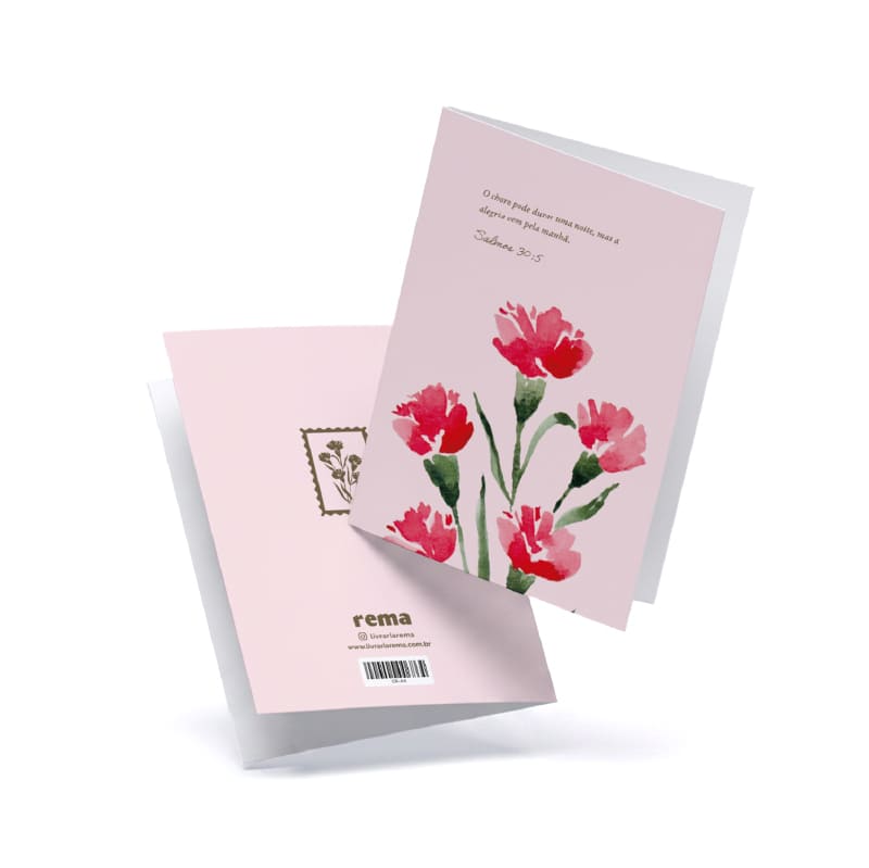 Cartão - Rema - A5 - Floresça Aquarela - 04 - O Choro Pode Durar Uma Noite