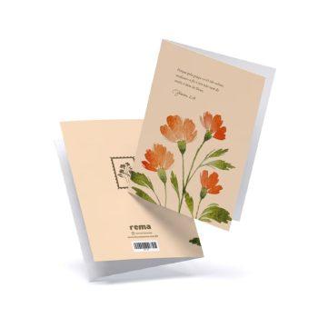 Cartão - Rema - A5 - Floresça Aquarela - 07 - Porque Pela Graça Vocês São Salvos