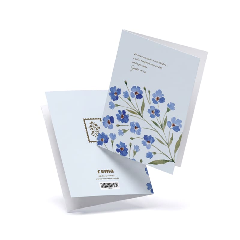 Cartão - Rema - A5 - Floresça Aquarela - 11 - Eu Sou O Caminho, E A Verdade E A Vida