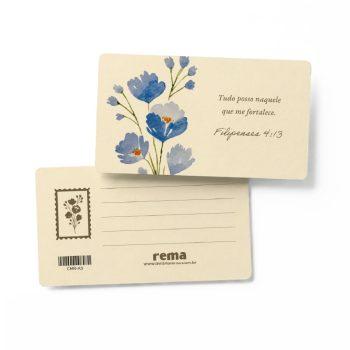 Cartão Mini - Rema - Floresça Aquarela - 03 - Tudo Posso Naquele Que Me Fortalece