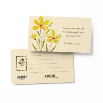 Cartão Mini - Rema - Floresça Aquarela - 09 - Entrega O Teu Caminho Ao Senhor