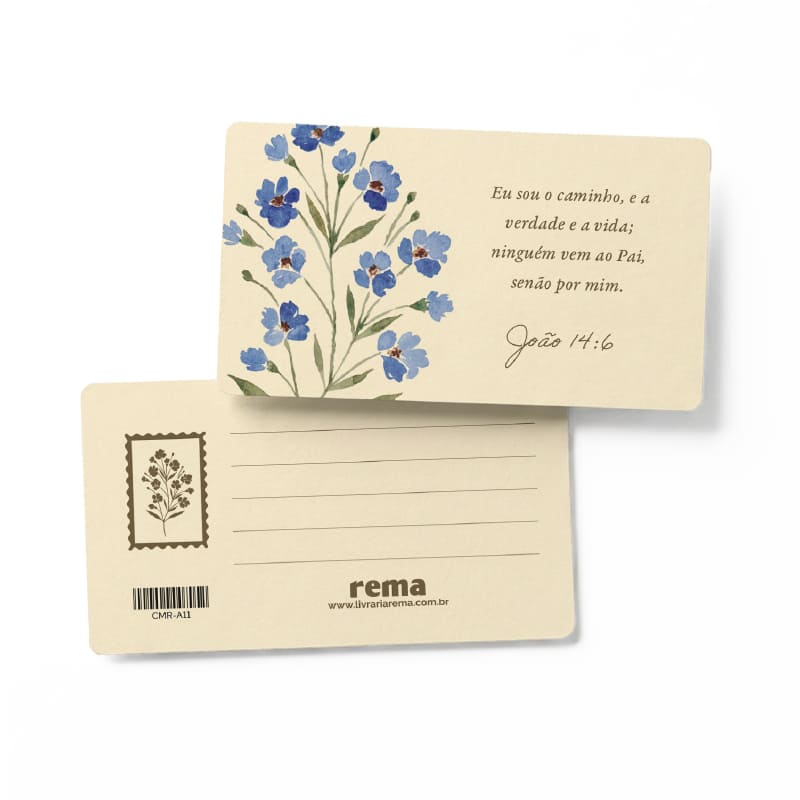 Cartão Mini - Rema - Floresça Aquarela - 11 - Eu Sou O Caminho, E A Verdade E A Vida