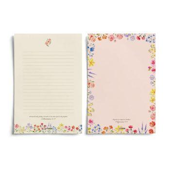 Papel De Carta - Rema - Floresça Aquarela - 2 Modelos - Com 10 Unidades