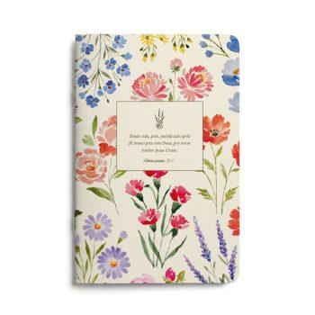 Caderno - Brochura - Rema - A5 - Floresça Aquarela - Tendo Sido - Sem Pauta