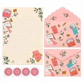 Papel De Carta - 4 Unidades - La Palomita - Envelope Vintage