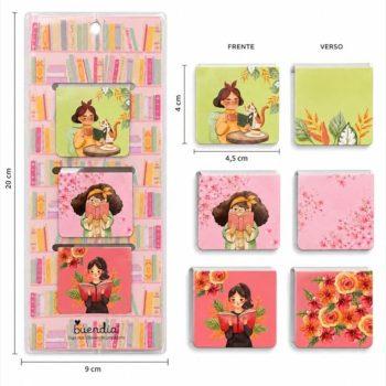 Marcador De Páginas Magnéticos - Kit Com 3 - Amor Por Livros