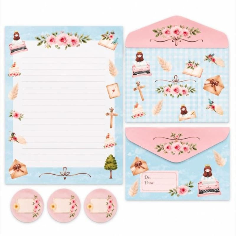 Papel De Carta - 4 Unidades - La Palomita - Meu Devocional
