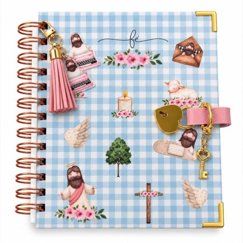 Diário Elegante - Com Cadeado Coração Dourado - Meu Devocional - 100 Folhas