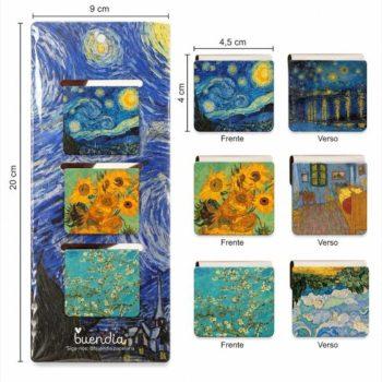 Marcador De Páginas Magnéticos - Kit Com 3 - Van Gogh