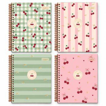 Caderno Colegial 160 Folhas - Cadersil - Cherry Lovers