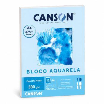 Bloco De Desenho - Canson - A4 - 12 Folhas Brancas - 300 G/M²