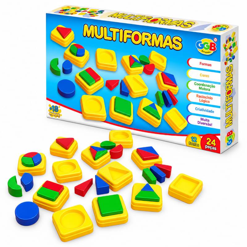 Brinquedo Educativo - Multiformas - 24 Peças