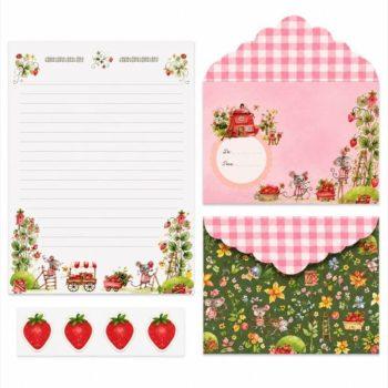Papel De Carta - 4 Unidades - La Palomita - Fazenda De Morangos