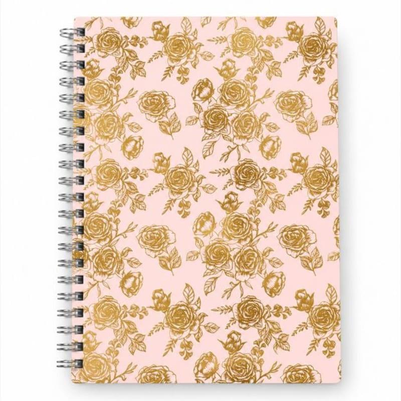 Caderno Espiral - Buendia - A5 - Rosas - Com Folhas Decoradas