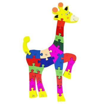 Quebra-Cabeca - Madeira - Girafa - 26 Peças
