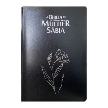 Bíblia De Estudo Da Mulher Sábia - Com Harpa - Capa Pu Luxo - Magnólia Preta