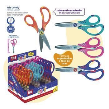 Tesoura Escolar - Tris - Confy - 14,5Cm