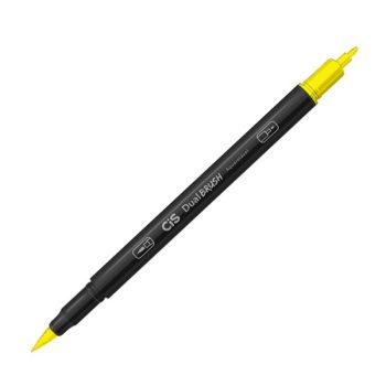 Caneta - Cis - Dual Brush - Aquarelável - 2 Pontas - 27 - Amarelo Canário