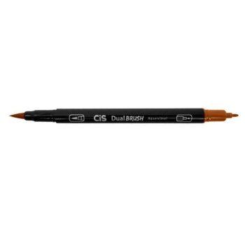 Caneta - Cis - Dual Brush - Aquarelável - 2 Pontas - 33 - Castanho