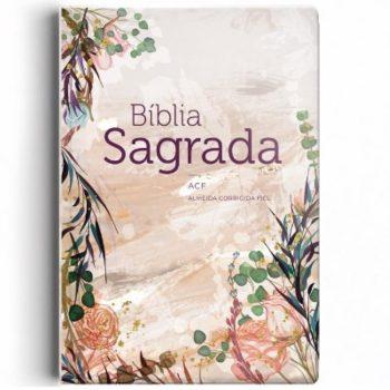 Bíblia - Acf - Semi Luxo - Flor Marmorizada