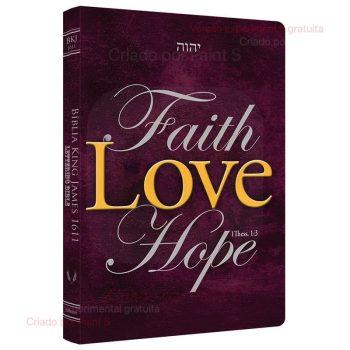 Bíblia King James Fiel 1611 - Ultrafina - Lettering - Love Hope
